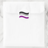 ASEXUALES FAHNENSCHWENKENDES RUNDER AUFKLEBER (Tasche)