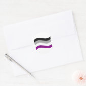 ASEXUALES FAHNENSCHWENKENDES RUNDER AUFKLEBER (Umschlag)