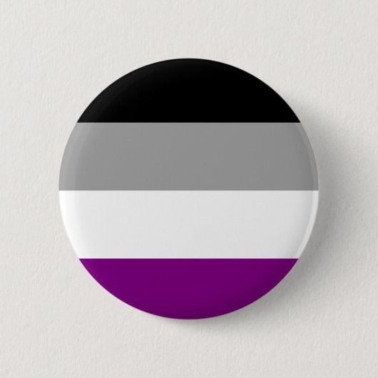 Asexuales Flaggen-Abzeichen Button (Vorderseite)