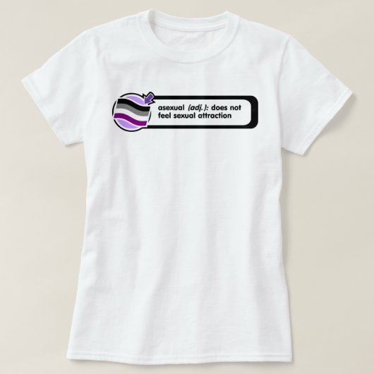 Asexuales Pop-Oben Definitions-Shirt T-Shirt (Design vorne)
