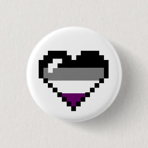 Asexuales Retro Stolz-8-Bitherz Button