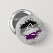 Asexuales Triquetra Button (Vorne & Hinten)