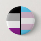 Asexuales und Transport-Flaggen-Abzeichen Button (Vorderseite)
