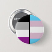 Asexuales und Transport-Flaggen-Abzeichen Button (Vorne & Hinten)