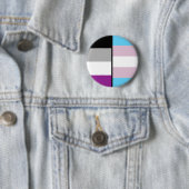 Asexuales und Transport-Flaggen-Abzeichen Button (Beispiel)