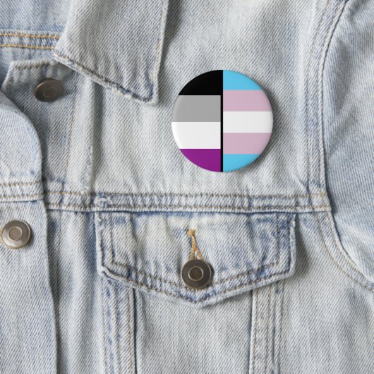 Asexuales und Transport-Flaggen-Abzeichen Button (Beispiel)