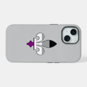Asexualität iPhone 15 Hülle (Rückseite (Horizontal))