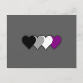 Asexualität stolz auf Herzen Postkarte (Vorderseite)