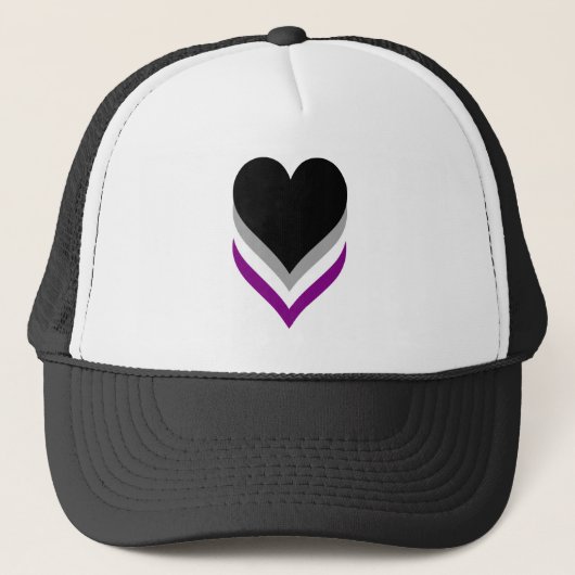 Asexualität Stolz Herz Trucker Hat Truckerkappe (Vorderseite)