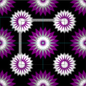 Asexualität: Stolz /Schwarze Blume Stoff (Kachel)