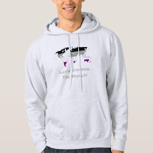Asexualität Stolz Weltkarte Hoodie (Vorderseite)