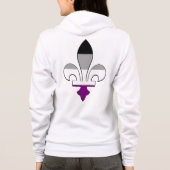 Asexualitäts-Stolz Fleur-de-lis Hoodie (Rückseite)
