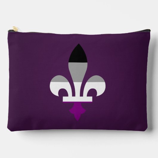 Asexualitäts-Stolz Fleur-de-lis Zubehörtasche (Vorderseite)