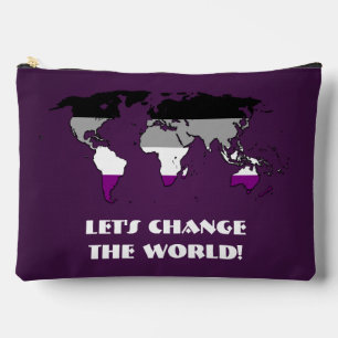 Asexualitäts-Stolz-Karte der Welt Zubehörtasche
