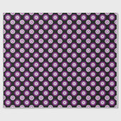 Asexualitäts-Stolzfarben / schwarze Blume Geschenkpapier (Flach)