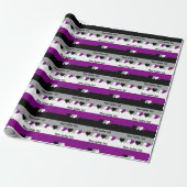Asexualitäts-Stolzflagge mit Text-Wrap-Papier Geschenkpapier (Ungerollt)