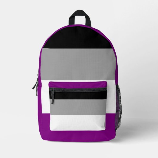 Asexuality pride flag bedruckter rucksack (Vorderseite)