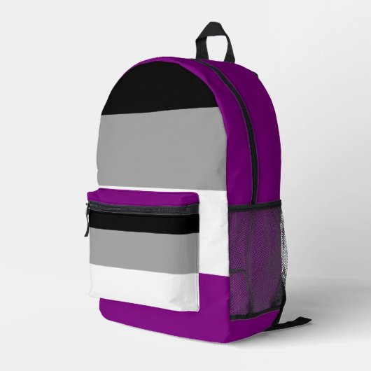 Asexuality pride flag bedruckter rucksack (Rückseitige Ecke Rechts)