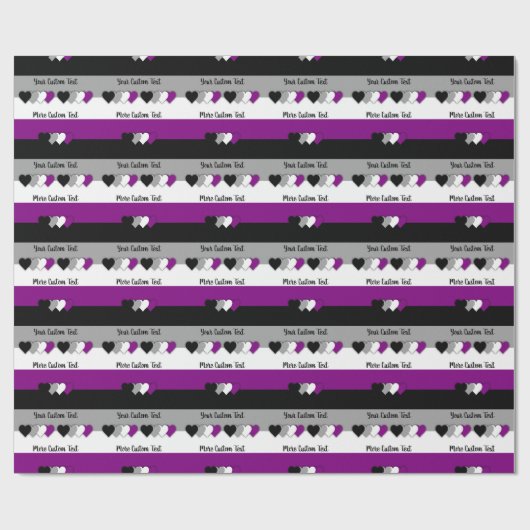 Asexuality pride flag with text wrapping paper geschenkpapier (Flach)