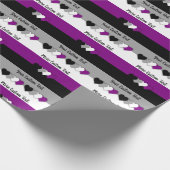 Asexuality pride flag with text wrapping paper geschenkpapier (Ecke)