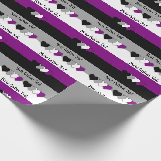 Asexuality pride flag with text wrapping paper geschenkpapier (Ecke)