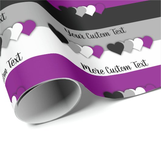 Asexuality pride flag with text wrapping paper geschenkpapier (Rolleneckpunkt)