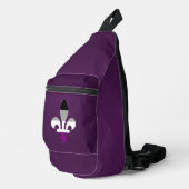Asexuality pride fleur-de-lis  crossbody bag (Rechte Ecke)