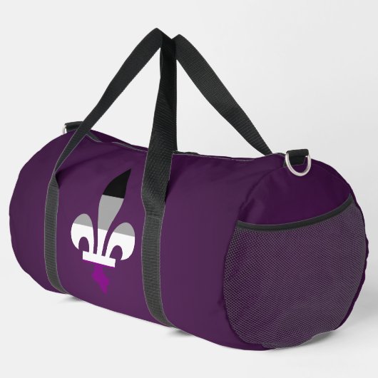 Asexuality pride fleur-de-lis  duffle bag (Rechte Ecke)