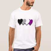 Asexuality pride hearts T-shirt (Vorderseite)
