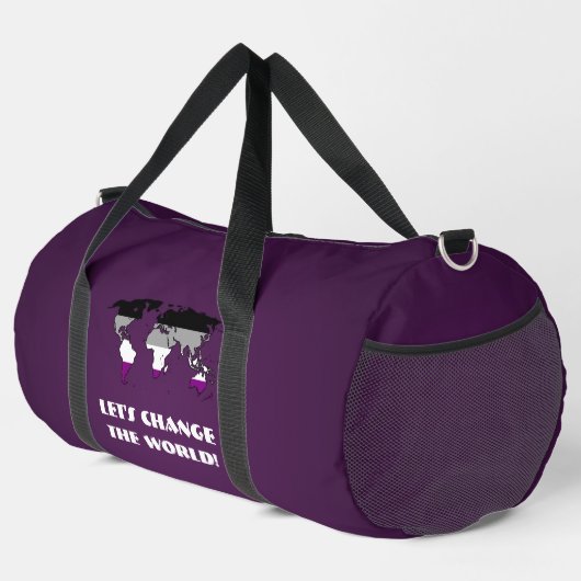 Asexuality Pride Map of The World Duffle Bag (Rechte Ecke)