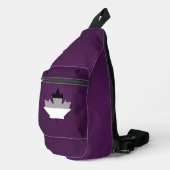 Asexuality pride maple leaf crossbody bag (Rechte Ecke)