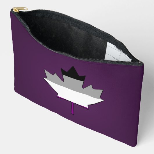 Asexuality pride maple leaf zubehörtasche (Offen)