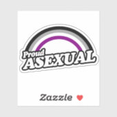 Asexuell und stolz aufkleber (Blatt)