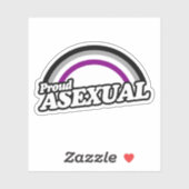 Asexuell und stolz aufkleber (Blatt)