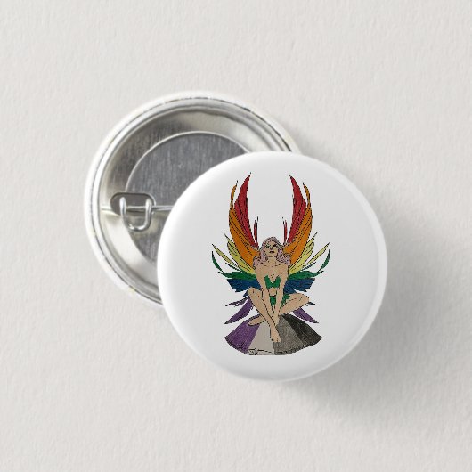 Asexuelle Fee Button (Vorne & Hinten)