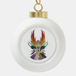 Asexuelle Fee Keramik Kugel-Ornament