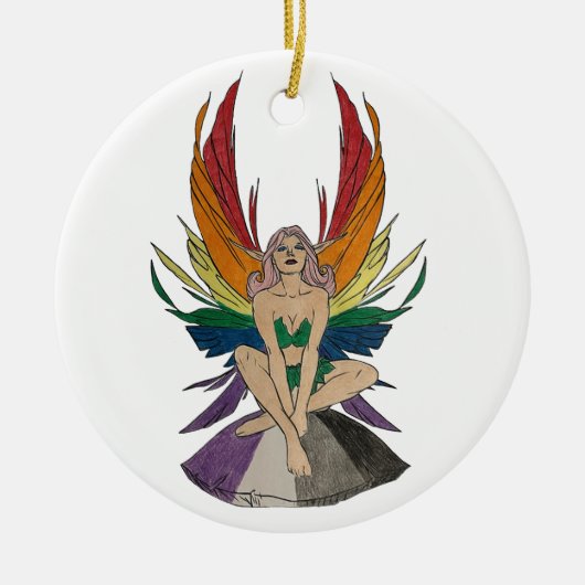 Asexuelle Fee Keramik Ornament (Vorne)