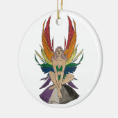 Asexuelle Fee Keramik Ornament (Links)
