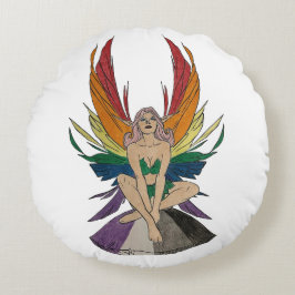 Asexuelle Fee Rundes Kissen