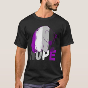 Asexuelle Flag Nope Speeping Bear Ace Asexual Lgbq T-Shirt