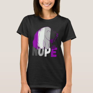 Asexuelle Flag Nope Speeping Bear Ace Asexual Lgbq T-Shirt