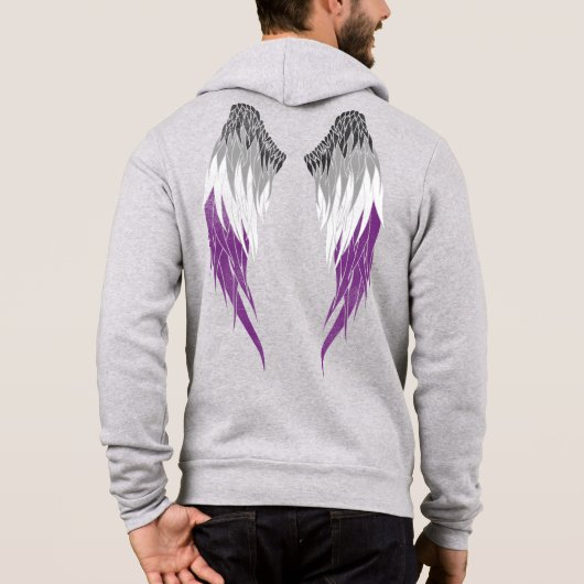 Asexuelle Flagge - Halo - Flüge Hoodie (Rückseite)