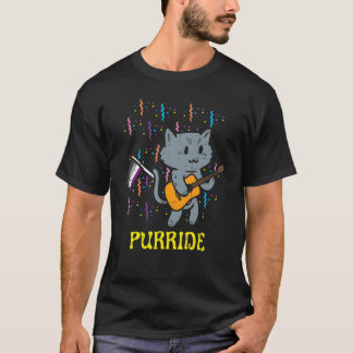 Asexuelle Flagge Katze Gitarre Purride Ace Pride L T-Shirt