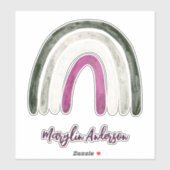 ASEXUELLE HERZEN UND RAINBWS-KUSTOM-MONOGRAMM AUFKLEBER (Blatt)