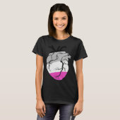 Asexuelle Herzflagge T-Shirt (Vorne ganz)