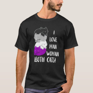 Asexuelle Katzen I Liebe Mann Frau Ace Kitty Asexu T-Shirt