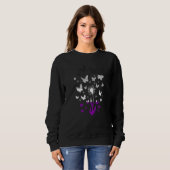 Asexuelle Löwenzahn Herbst Schmetterling Asexualit Sweatshirt (Vorne ganz)