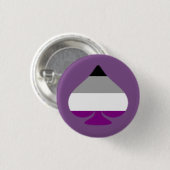 Asexuelle Pik-Ass Button (Vorne & Hinten)