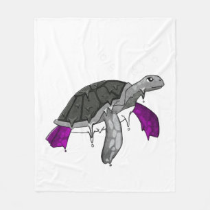 Asexuelle Pride Ace-Flagge Meeresschildkröte Subti Fleecedecke