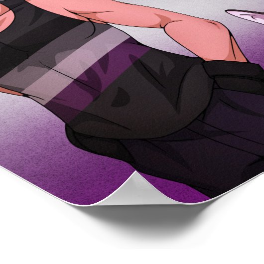 Asexuelle Pride Colors (kein Text) Poster (Ecke)